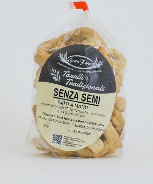Taralli Classici Senza Semi – Taralli Artigianali Fatti a Mano con Olio Extravergine di Oliva