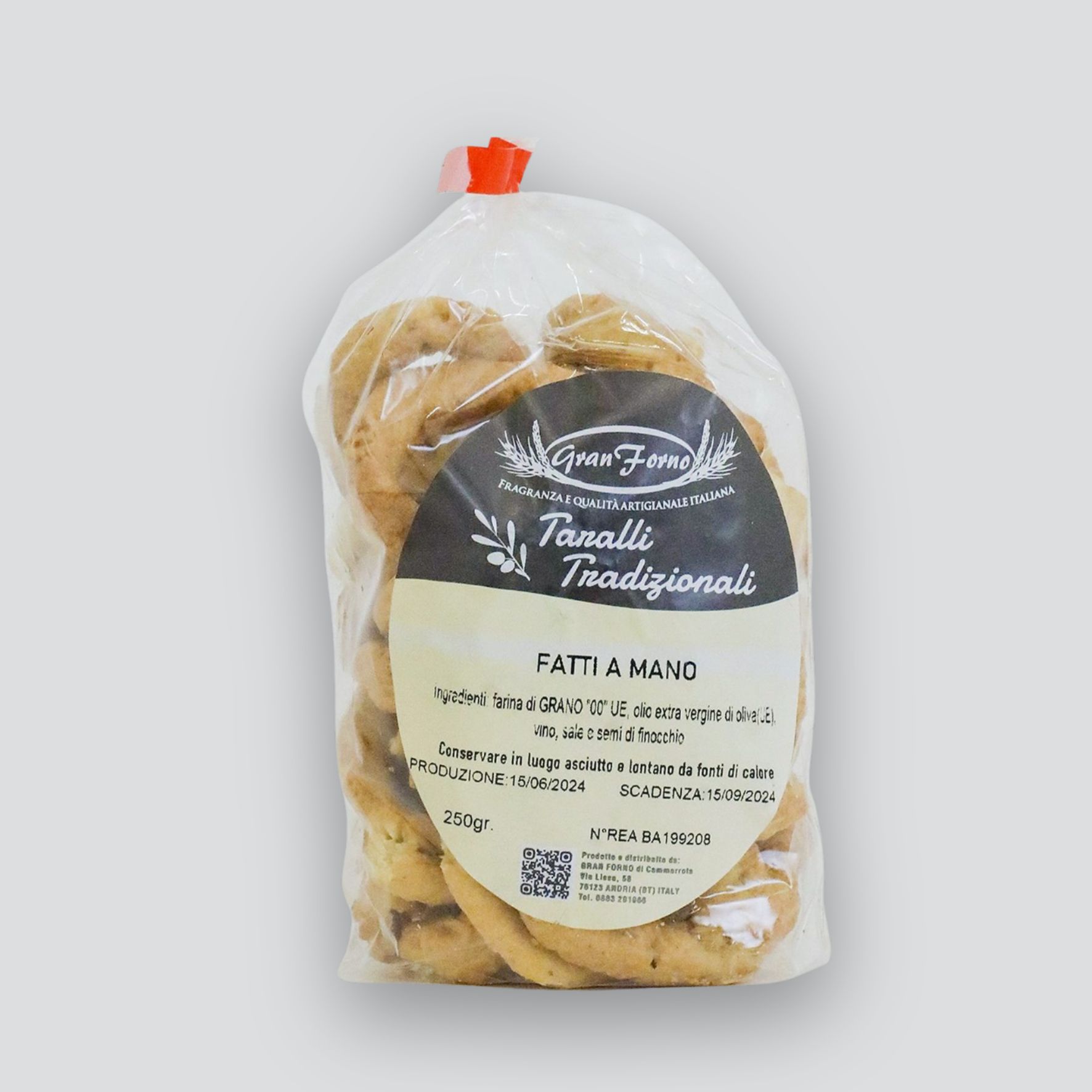 Taralli Classici – Taralli Artigianali Fatti a Mano con Semi di Finocchio e Olio Extravergine di Oliva