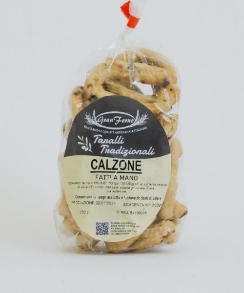Taralli al Calzone – Taralli Pugliesi Artigianali alla Cipolla, Olive e Uvetta