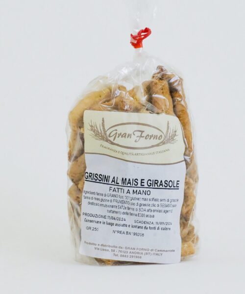 Grissini Artigianali al Mais e Girasole - Snack Croccante con Semi Selezionati