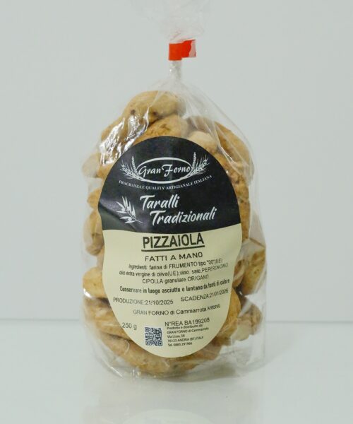 Taralli Artigianali alla Pizzaiola – Snack Croccante al Sapore Mediterraneo