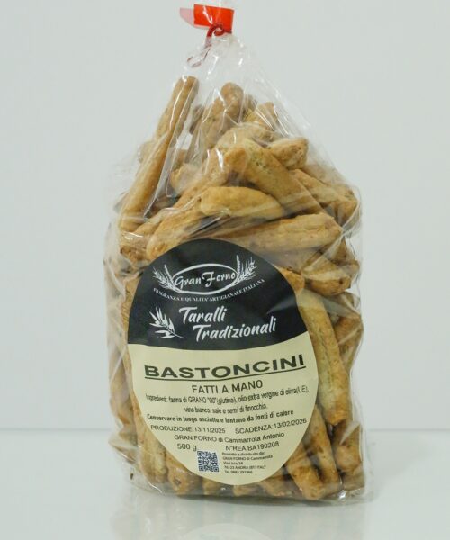 Taralli Bastoncini Artigianali – Snack Salato Croccante Pugliese